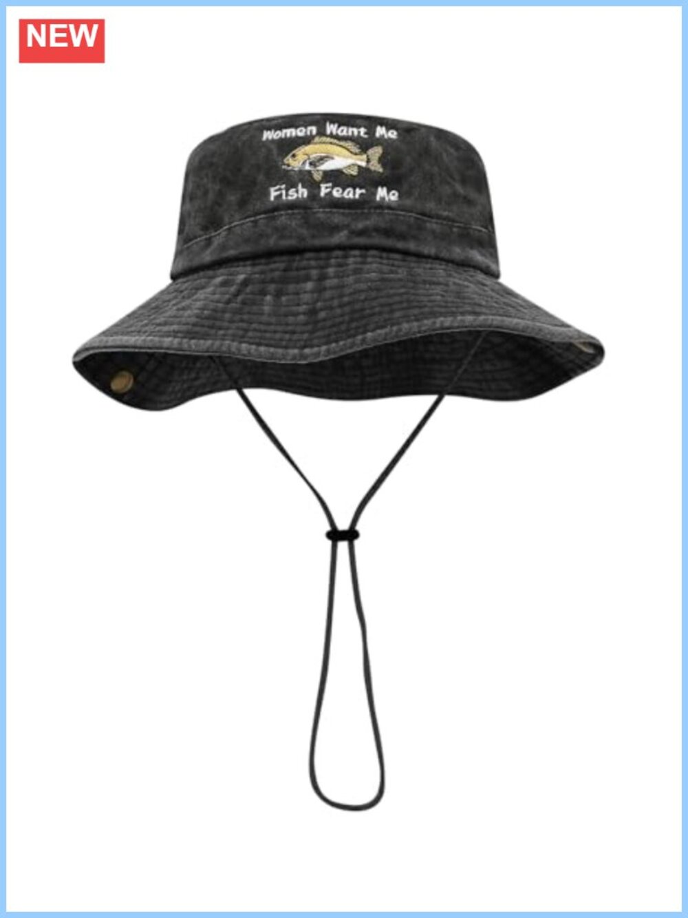 Cotton Bucket Hat Wide Brim Sun Protection Fishing Beach Outdoor Cap